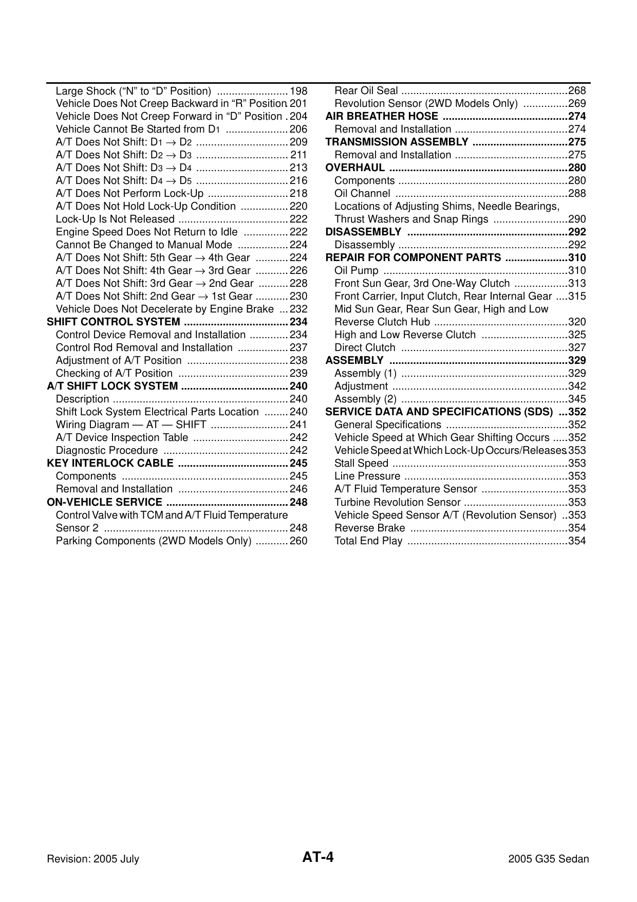 2005 Infiniti G35 repair manual Preview image 4