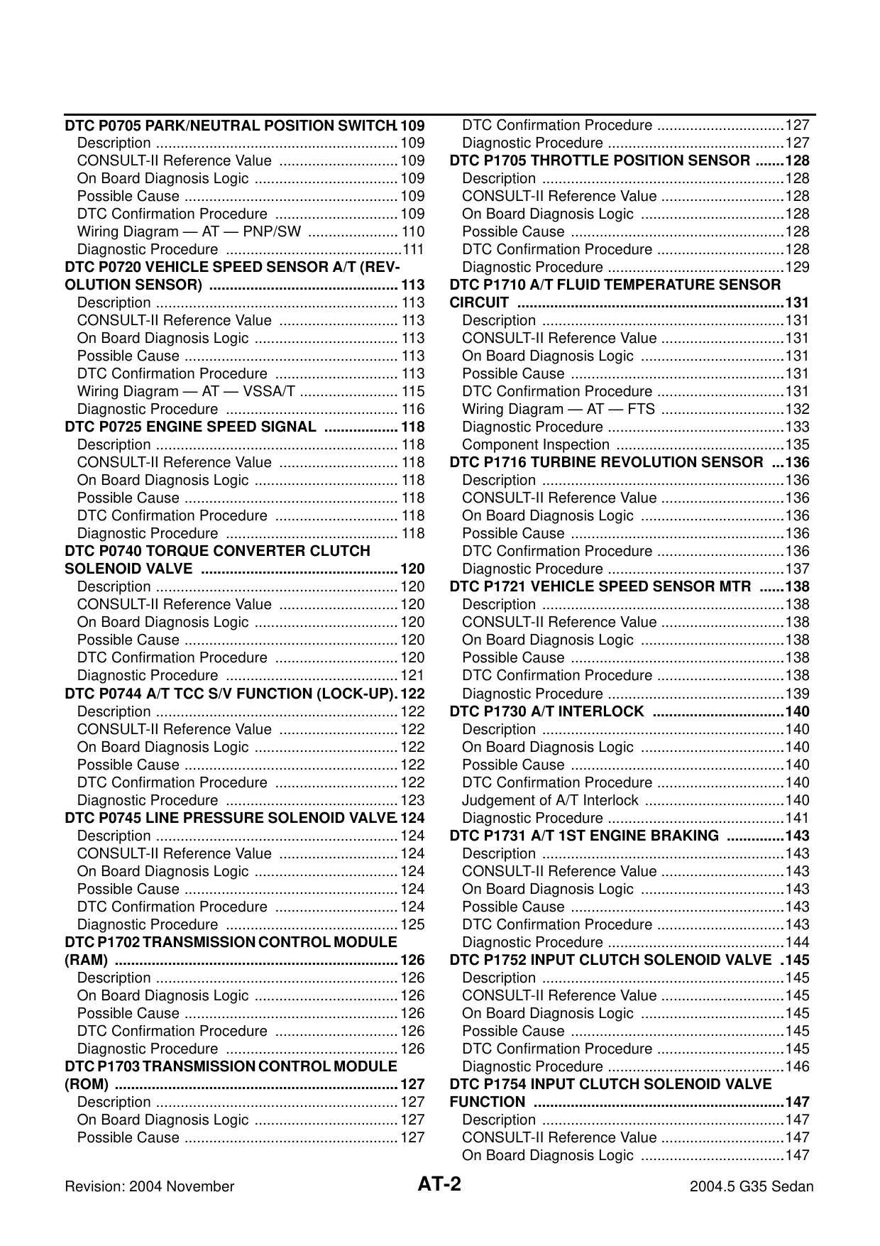 2004-2005 Infiniti G35 shop manual Preview image 2