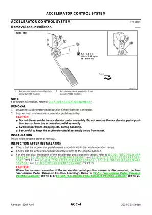 2003 Infiniti G35 service manual Preview image 4