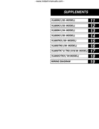 2001-2009 Suzuki VL800 Intruder Volusia repair manual Preview image 2