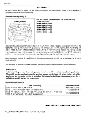 2000-2004 Suzuki Ignis RM413 service manual Preview image 4