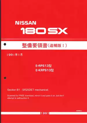 Nissan 180SX repair manual