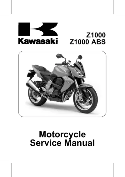 Preview: Kawasaki Z1000 2007–2009 Factory Service Manual (P/N 99924-1380-01)