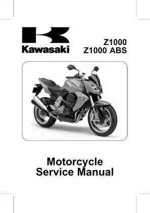 2007-2009 Kawasaki Z1000, Z1000 ABS, ZR1000 service manual Preview image 1