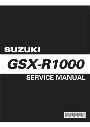 2007-2008 Suzuki GSX-R1000 service manual Preview image 1