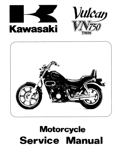 Preview: 1985–2004 Kawasaki VN750 Vulcan 750 Service & Repair Manual (P/N 99924-1054-14)