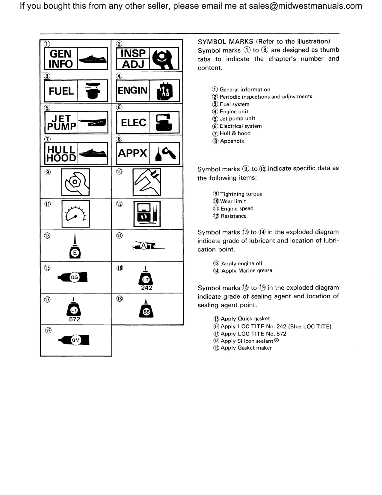 1987-1993 Yamaha Wavejammer 500, Waverunner 500, Waverunner 650, Waverunner 650 LX service manual Preview image 2