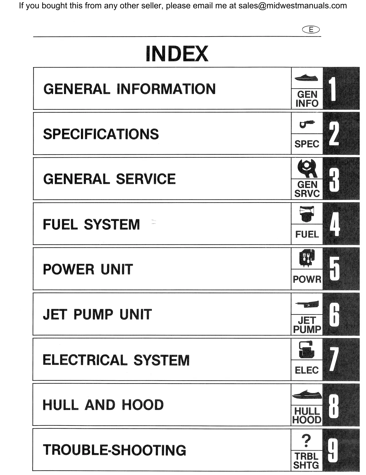 1991-1995 Yamaha 650-700 VXR/VXR Pro Series Waverunner Service Manual Preview image 5