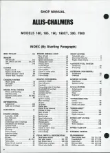 1967–1981 Allis Chalmers 180, 185, 190, 190XT, 200, 7000 Tractor Shop Manual (P/N 373354) – preview page 1