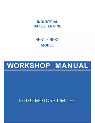 Isuzu Diesel Engine 4HK1 and 6HK1 Workshop Manual
