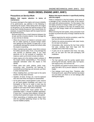 Isuzu Diesel Engine 4HK1 and 6HK1 Workshop Manual Preview image 4