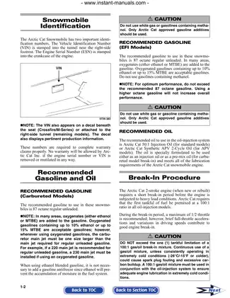 2008 Arctic Cat 2-Stroke Snowmobile Service Manual Preview image 4