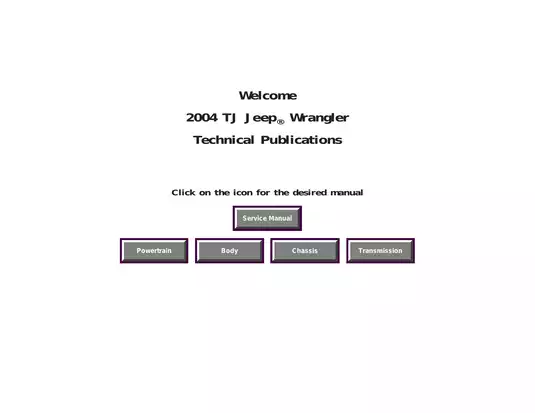 2004 Jeep Wrangler TJ  repair manual