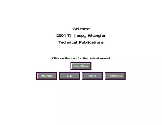 2004 Jeep Wrangler Service Manual - Comprehensive Guide