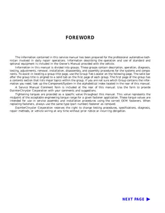 2004 Jeep Wrangler Service Manual - Comprehensive Guide Preview image 5