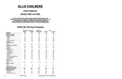 Preview: Allis-Chalmers 5020 & 5030 Tractor 1977–1985 Shop Manual