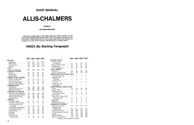 Allis Chalmers Tractor 8010, 8030, 8050, 8070 Service Manual 1982–1985 OEM