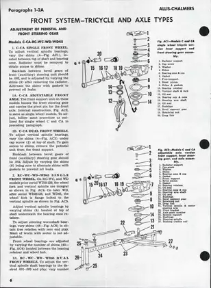 1938-1958 Allis Chalmers™ Models B, C, CA, G, RC, WC, WF, WD, WD45 tractor shop manual Preview image 5