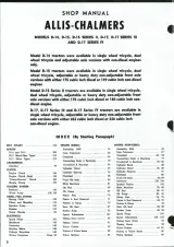 1957–1968 Allis-Chalmers D-14, D-15 & D-17 Tractor Shop Manual (OEM) – preview page 1