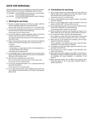 Sharp MX-M260/M310 Service Manual & Guide Preview image 3