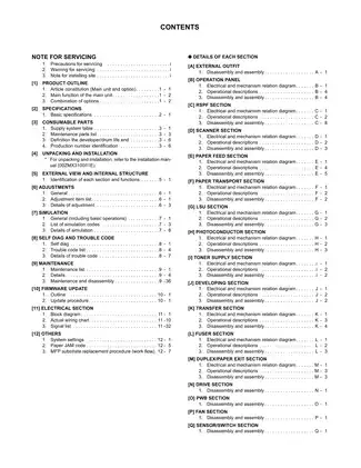 Sharp MX-2600N, 3100N, MX-2600G, 3100G service manual Preview image 2