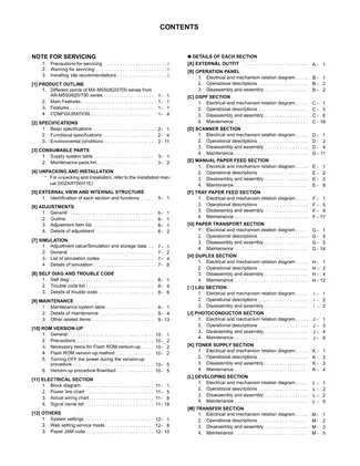 SHARP MX-M700N Service Manual - Digital Multifunctional System Guide Preview image 2