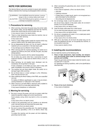 SHARP MX-M700N Service Manual - Digital Multifunctional System Guide Preview image 4