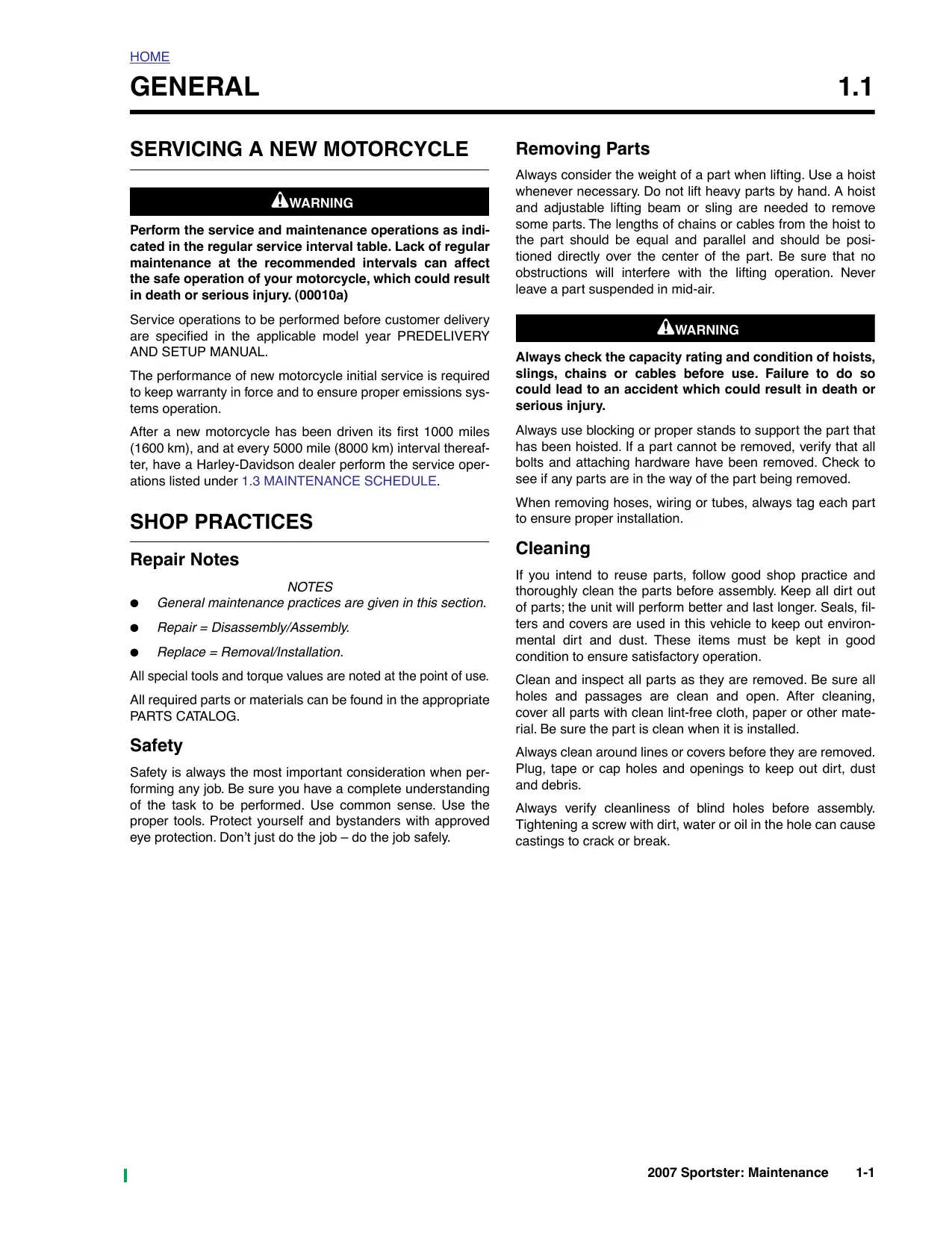 2007 Harley-Davidson Sportster XL 883R,  XL 883L, XL 883C, XL 883, XL 1200R, XL 1200L, XL 1200C service manual