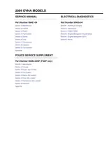 Harley-Davidson Low Rider, Super Glide, Super Glide Sport, Wide Glide, and Low Rider, FXD Dyna/FXDL/FXDX/FXDWG 2004 Service Manual (P/N 99481-04) – preview page 1