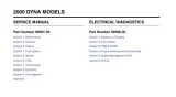 2005 Harley-Davidson Dyna FXD, FXDL, FXDX, and FXDWG, Super Glide, Super Glide Custom, Super Glide Sport, Low Rider, Wide Glide Service Manual (P/N 99481-05) – preview page 1