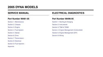 Preview: 2005 Harley-Davidson Dyna FXD, FXDL, FXDX, and FXDWG, Super Glide, Super Glide Custom, Super Glide Sport, Low Rider, Wide Glide Service Manual (P/N 99481-05)