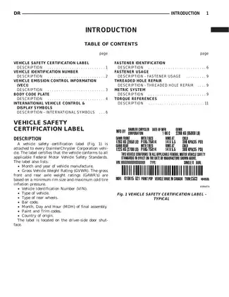 2003 Dodge RAM 1500, 2500, 3500 repair manual Preview image 2