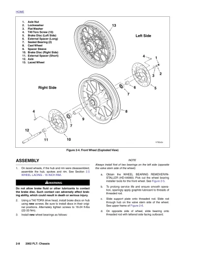 Preview: 2002 Harley-Davidson Touring FLHR, FLHRI, FLHRCI, FLTR, FLTRI, FLHT, FLHTC, FLHTCI, FLHTCUI Service Manual (P/N 99483-02)