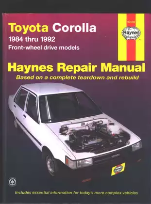 1984-1992 Toyota Corolla E80, E90, E100 repair manual