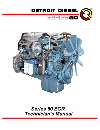Detroit Diesel Series 60 EGR 2002–2005 Technician's Manual (P/N 7SE60 0506) – preview page 1