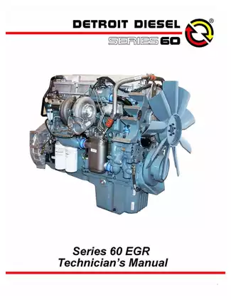 Detroit Diesel 60 EGR series technicans manual Preview image 1