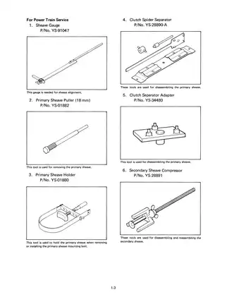 1984-1989 Yamaha Phazer 485 PZ480 snowmobile repair manual Preview image 5