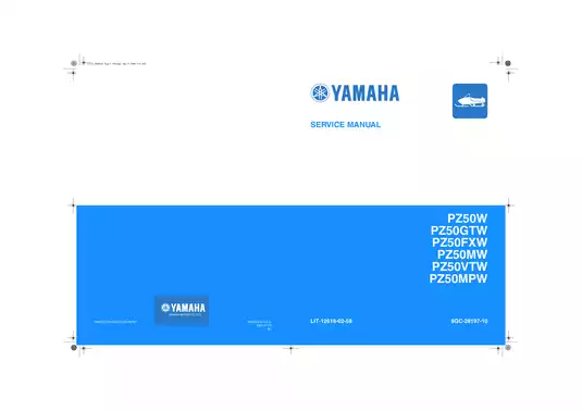 Yamaha PZ50 Series Snowmobile Service Manual (2006 Edition)