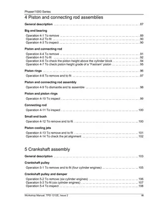 Perkins Phaser/1000 Series Workshop Manual - Detailed Service Guide for Diesel Engines Preview image 5