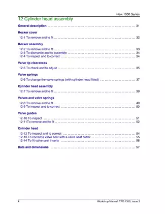 Perkins New 1000 Series Workshop Manual - Comprehensive Diesel Engine Maintenance Guide Preview image 4