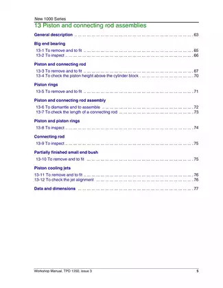 Perkins New 1000 Series Workshop Manual - Comprehensive Diesel Engine Maintenance Guide Preview image 5
