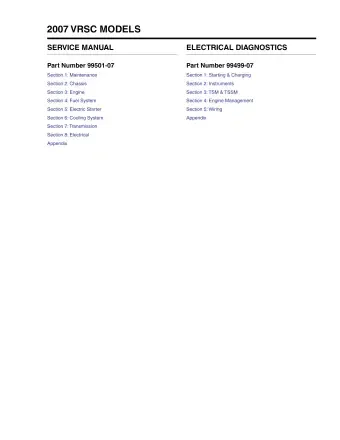 Preview: 2007 Harley-Davidson V-ROD VRSC Service Manual (P/N 99501-07)