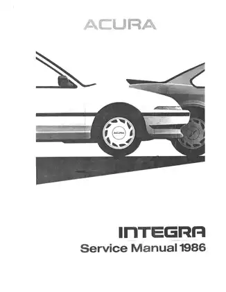 1986-1989 Acura Integra service manual Preview image 1