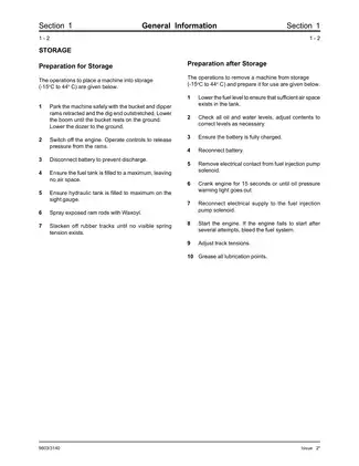 JCB Mini Excavator Service Manual - Model 802 Super (1994-2000) Preview image 5