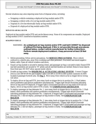 1998-2005 Mercedes  ML 320, ML 350 repair manual Preview image 4