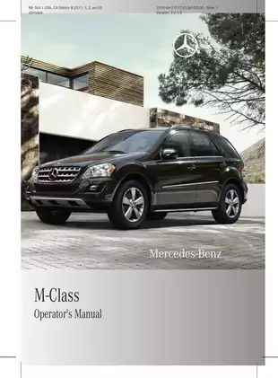 2011 Mercedes-Benz  ML 350 owners manual Preview image 1