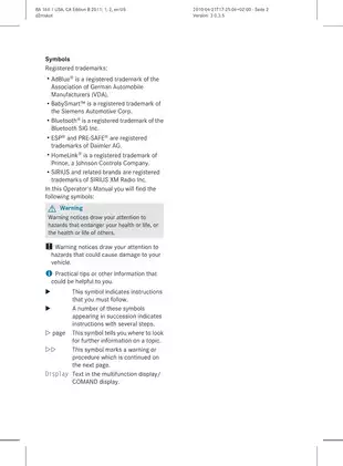 Mercedes-Benz M-Class Operator's Manual (USA, CA Edition) - Comprehensive Guide Preview image 2