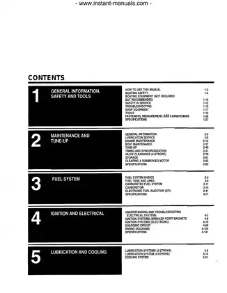 Johnson Evinrude 1.25hp-70hp outboard motor manual Preview image 1