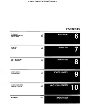 Johnson Evinrude Outboard Motor Service Manual Preview image 2