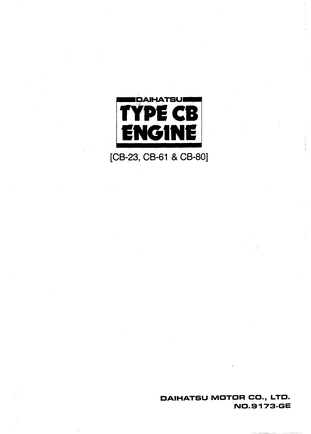Daihatsu Charade G100, G102 engine chassis wiring service manual